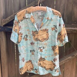 Judith Hart Caribbean map blouse